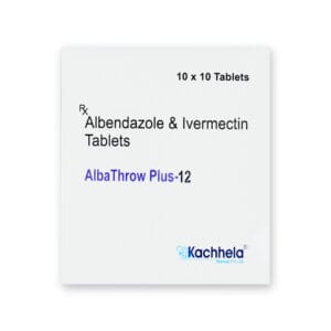 Albendzole 400mg + Ivermectin 12mg Tablet (AlbaThrow Plus – 12mg)